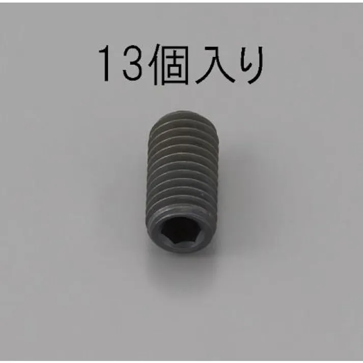 ESCO M6 x 8mm 六角穴付止ねじ(クロメート/13本) EA949MP-608 4548745474855(CDC)【別送品】