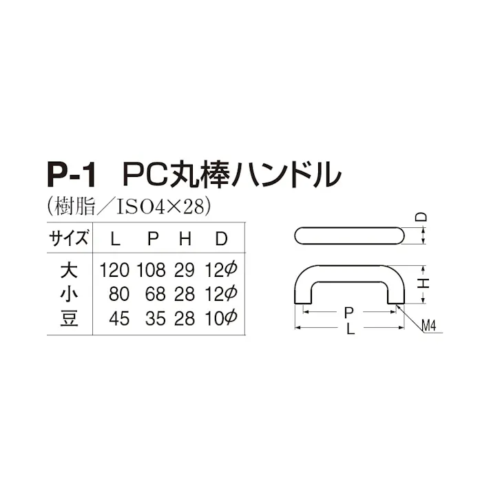ESCO  M4/ 35mm 雌ねじ取手(樹脂製・黒) EA948BZ-1 4548745479713(CDC)【別送品】