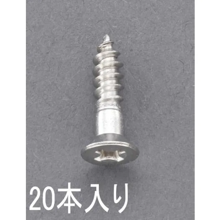 ESCO 2.1x 10mm 皿頭木ねじ(ステンレス製/20本) EA949ED-211 4548745606447(CDC)【別送品】