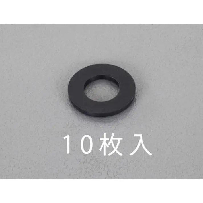 平ワッシャー(TPR製/黒/10枚) M6/6.4x18x1.6mm EA949ZB-63 4548745912517【別送品】