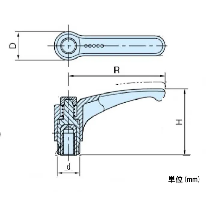 イマオコーポレーション M8x20mm 雄ねじクランプレバー(操作レバー付 EA948CB-224 4550061166833(CDC)【別送品】