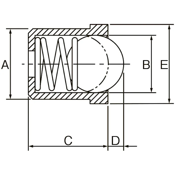 イマオコーポレーション ボールプランジャー(樹脂ケース) 6x5mm EA948DB-112 4550061198810【別送品】
