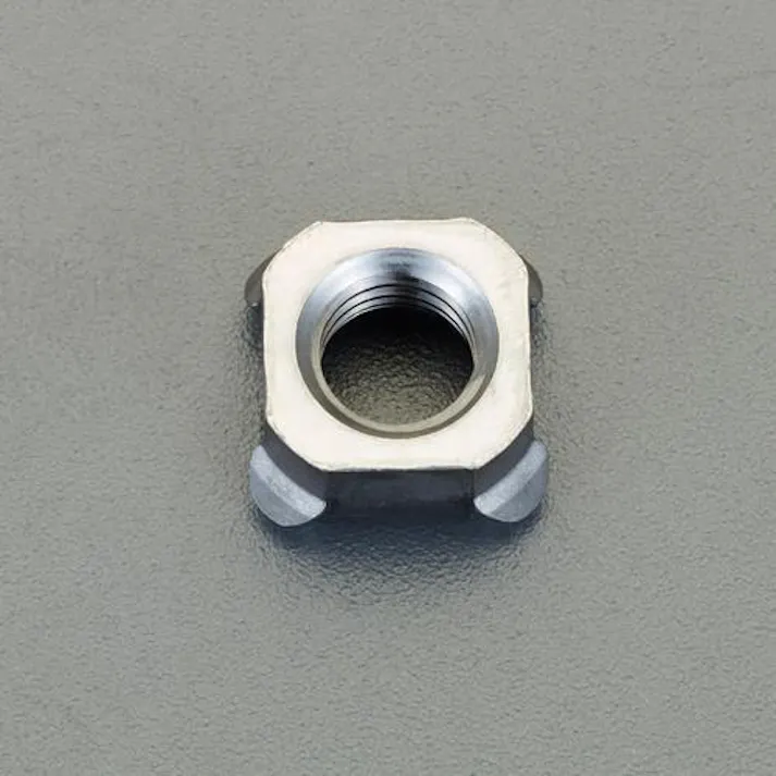 ESCO M4 四角溶接ナット(パイロット無/生地/10個) EA949LW-204 4550061524053(CDC)【別送品】