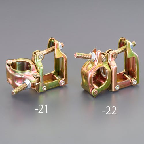 ESCO φ42.7/φ48.6mmx□50mm 角丸クランプ(自在) EA948TE-22