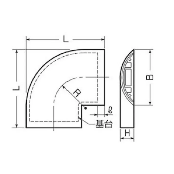 未来工業 ワゴンモールコーナー 54mm EA947HM-313 4550061809495【別送品】