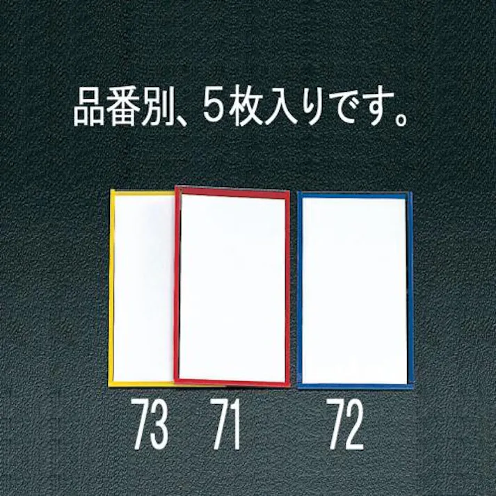 西敬 ネームプレート(マグネット付/赤/5枚) 90x50mm EA956VA-71 4518340156548【別送品】