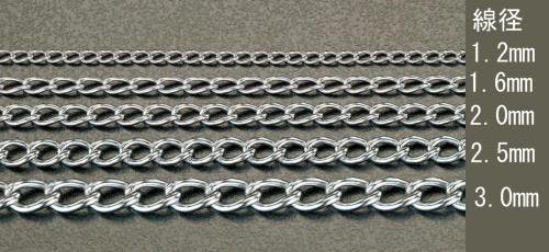マンテルチェーン(ステンレス製) 1.6mmx1.0m EA980SH-11 4518340332560【別送品】