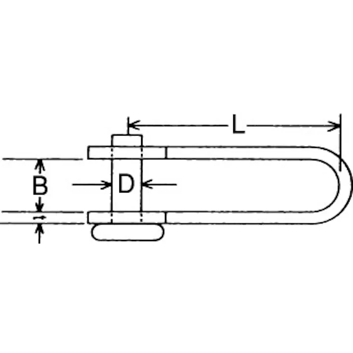 リベット式シャックル 6mm巾 EA980S-6 4518340357037【別送品】