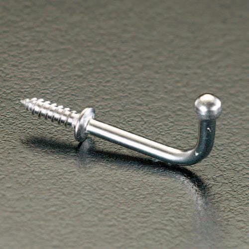 イタリア製　フック フック・ねじ付(ステンレス製/2本) φ3.5x31mm EA951DA-43