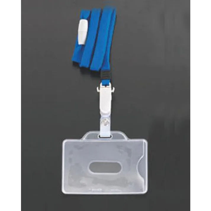 ライオン事務器(LION) IDカード用名札(ストラップ付/青) EA956VA-112 4518340401020(CDC)【別送品】