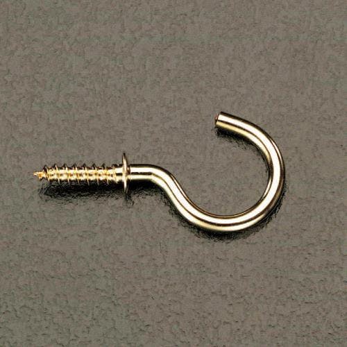 ESCO  φ2.4x20mm ねじ込フック(真鍮製/6個) EA951DR-2 4518340474857(CDC)