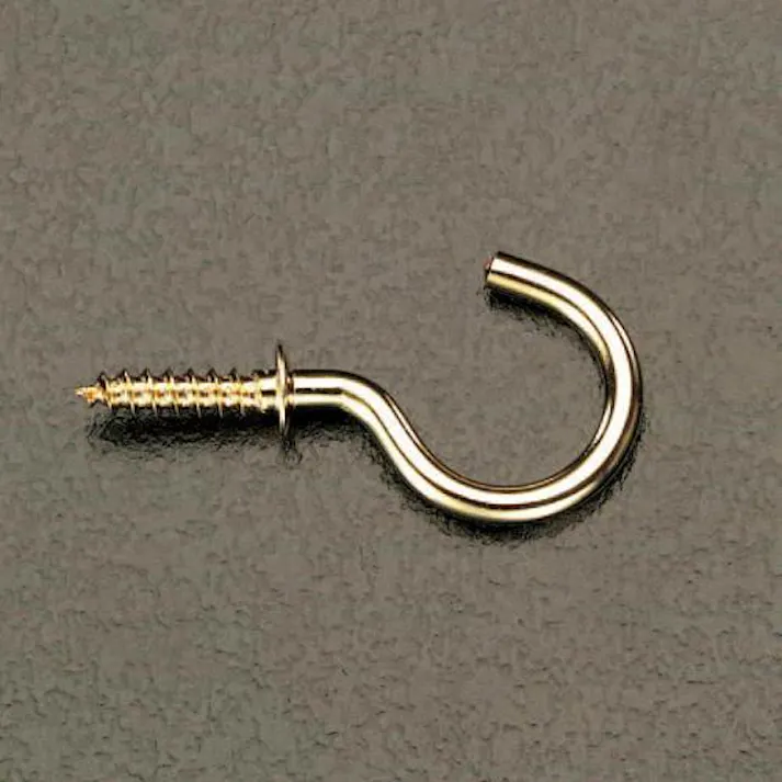 ESCO φ3.5x32mm ねじ込フック(真鍮製/6個) EA951DR-4 4518340474871(CDC)【別送品】