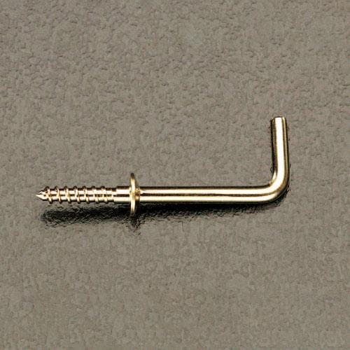 ねじ込L形フック(真鍮製/6個) φ2.4x20mm EA951DR-12 4518340474901【別送品】