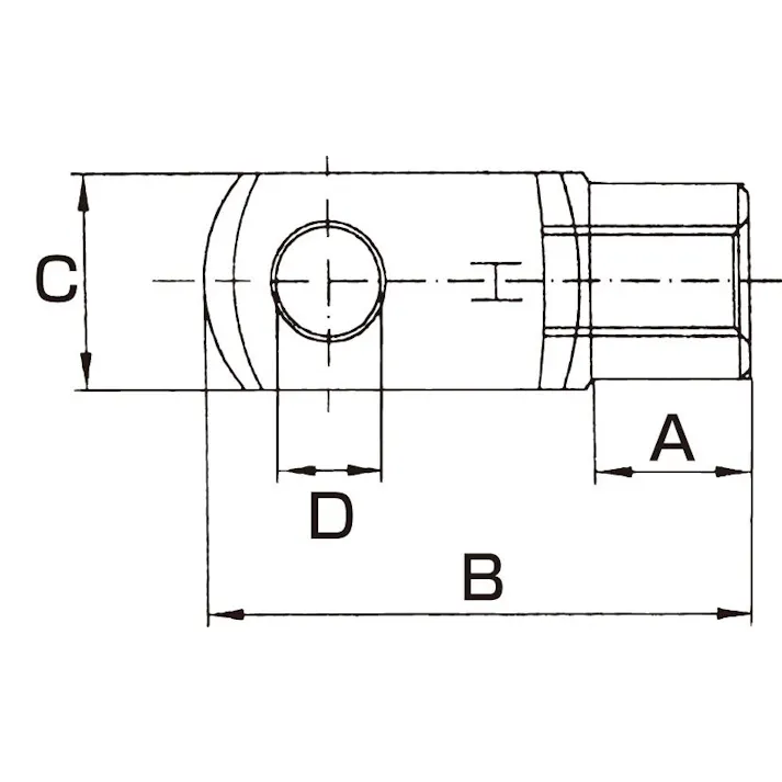 ESCO M12x1.75 クレビス(雌ねじ) EA953AA-12 4518340545755(CDC)【別送品】