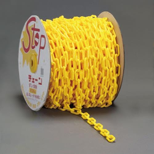 ミツギロン プラスチックチェーン(黄) 6.0mmx50m EA980A-51 4518340862104【別送品】