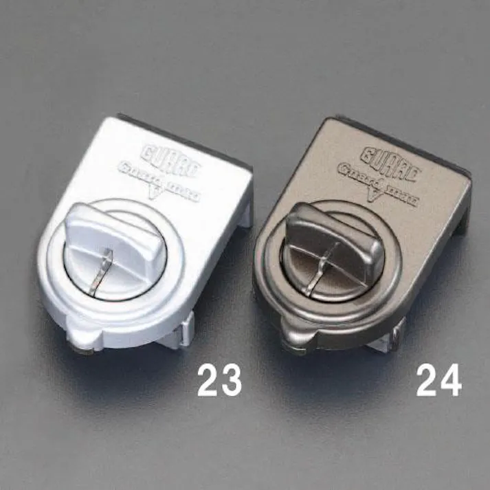 ESCO サッシ窓用固定金具(ロック付/シルバー) EA951BA-23 4518340907928(CDC)【別送品】