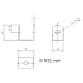 ESCO  52x27x19mm コ型連結金具(ステンレス製) EA951EA-272A 4518340951679(CDC)【別送品】