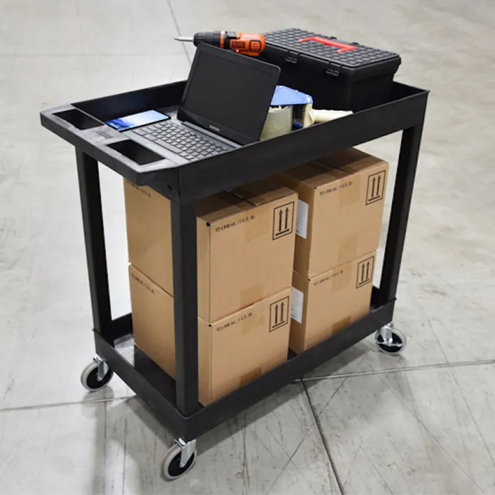 ESCO 895x457x870mm ツールワゴン(樹脂製) EA956AH-12 4548745303506(CDC)【別送品】