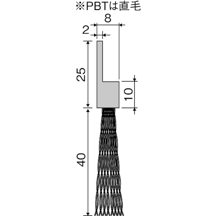 ESCO  40mmx5.0m シールブラシ(PP/黒) EA979KC-5B 4548745441611(CDC)【別送品】