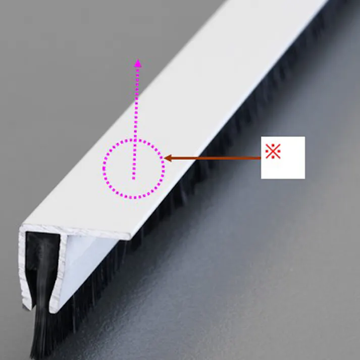 シールブラシ(PP/黒) 30mmx1.0m EA979LL-100A 4548745442427【別送品】