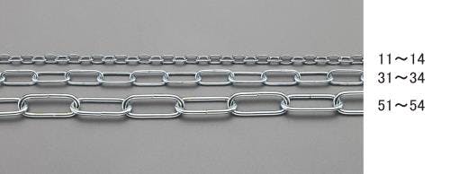 リンクチェーン(スチール製/ユニクロメッキ) 2.0mmx30m EA980SD-34 4548745478570【別送品】