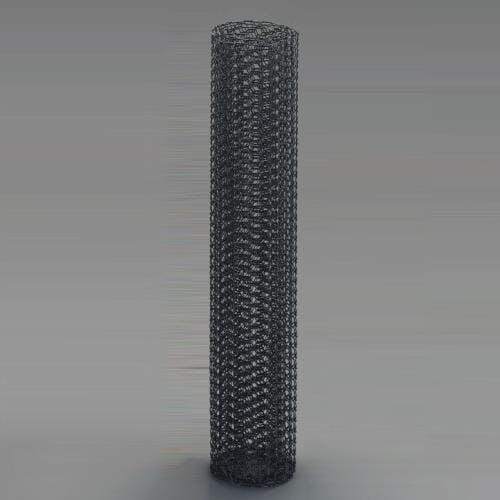 亀甲網(鉄ビニール被覆/黒) 450x1000mm/10mm目 EA952AC-310 4548745612141【別送品】