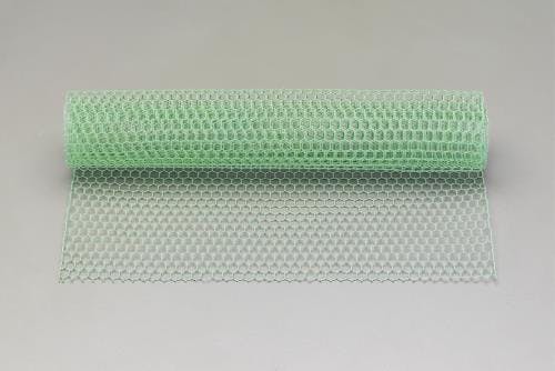 亀甲網(鉄ビニール被覆/緑) 450x1000mm/16mm目 EA952AC-116 4548745615586【別送品】