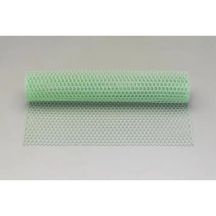 亀甲網(鉄ビニール被覆/緑) 450x1000mm/16mm目 EA952AC-116 4548745615586【別送品】