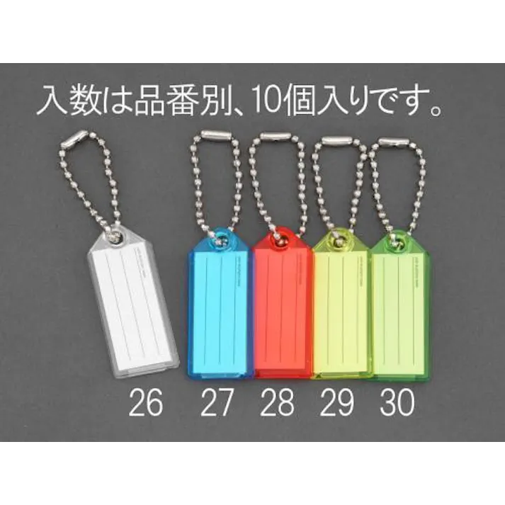 ESCO 24x57mm ネームタグ(ブルー/10個) EA956VL-27 4548745797169(CDC)【別送品】