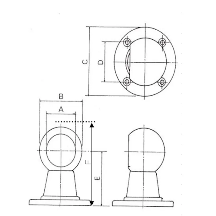 ブラケット(先端用 ステンレス製) 132mm(38mm) EA951EJ-38L 4548745813296【別送品】