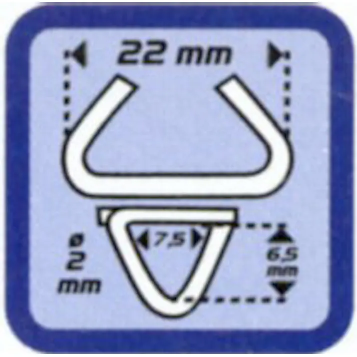 EDMA(エドマ) ホグリング(ガルバ鋼/1000個) 2.0x22mm EA952BR-31 4548745917383【別送品】