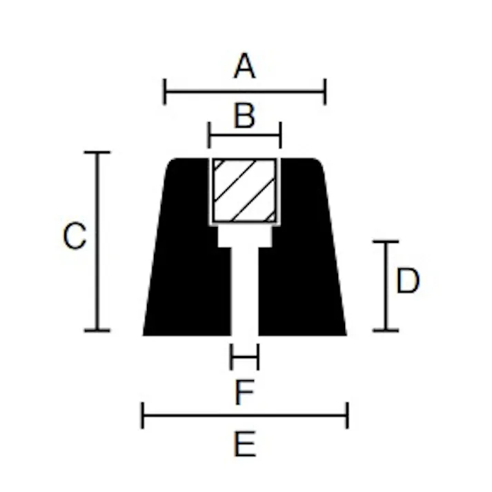 戸当り(1個/黒) φ27x90mm EA951LG-207 4550061100769【別送品】