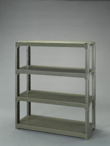 ホワイトプラスチック棚 4段 スチールフレーム スチールラック 4段 ホワイト スリム メタルラック 収納ラック