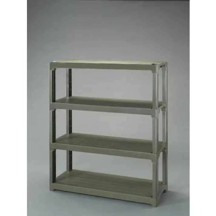 ESCOオリジナル プラスチック棚(OD色) 1200x450x1372mm/4段 EA976AL-44 4550061108970【別送品】