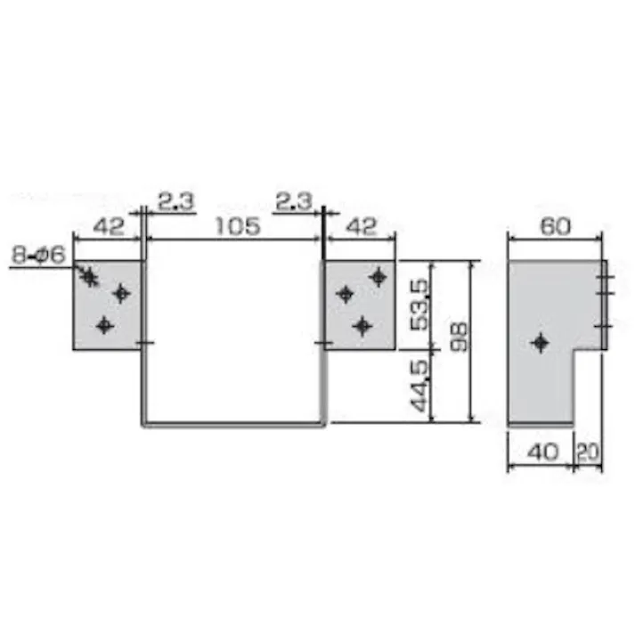 接合金具(梁用/5個) 98x105x60mm EA951EB-853A 4550061416662【別送品】