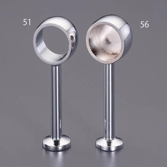 ESCO φ25mm パイプ用ブランケット(中間用/クロームメッキ) EA951ES-51 4550061517031(CDC)【別送品】