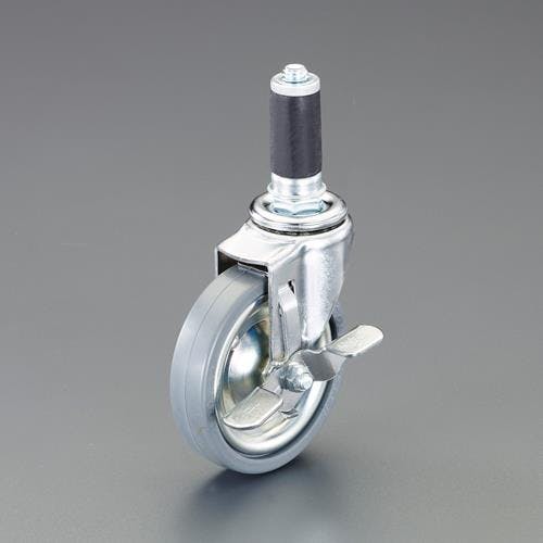 矢崎化工 100mm[28mmパイプ用]差込キャスター(自在・ブレーキ付