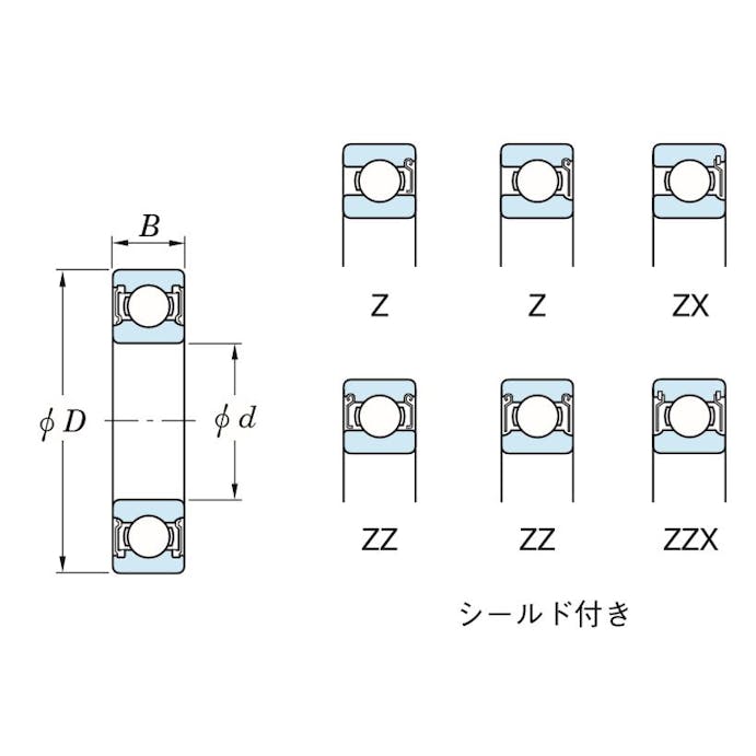 ESCO  [6208Z]深溝玉軸受 EA966EC-208 4550061534106(CDC)【別送品】