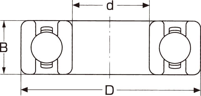 ESCO [6317-2RS]深溝玉軸受 EA966EH-317 4550061583746(CDC