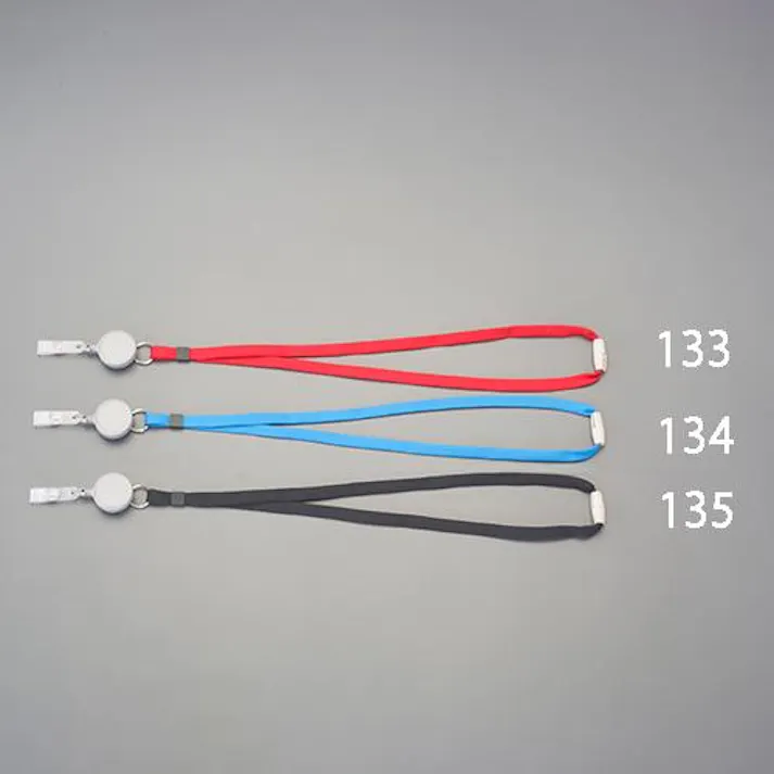 ライオン事務器(LION) リール付名札用ストラップ(赤) 80cm EA956VA-133 4550061703724【別送品】