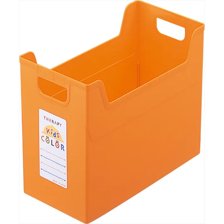 ナカバヤシ ファイル収納ボックス(オレンジ) 162x329x237mm EA954TL-113 4550061728857【別送品】