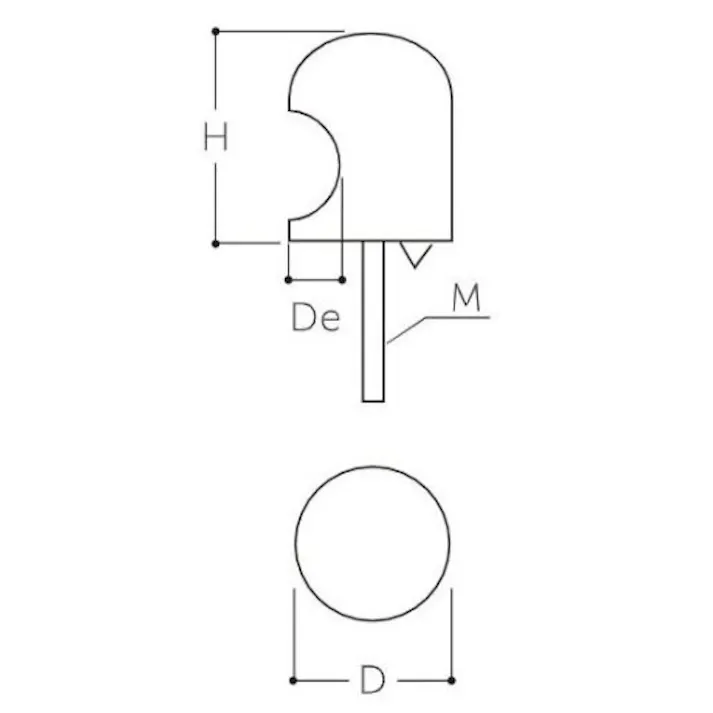ESCO φ22x30mm/M4 つまみ(木製/ねじ込み式) EA951CA-147 4550061735466(CDC)【別送品】