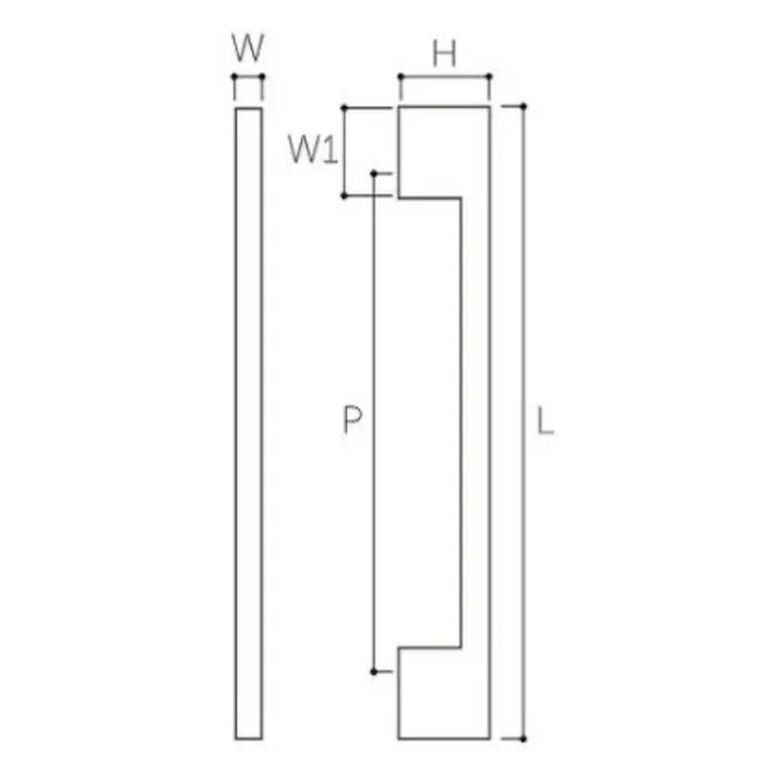 ESCO 224mm 薄型ハンドル(サテンシルバー) EA951HA-164 4550061737118(CDC)【別送品】