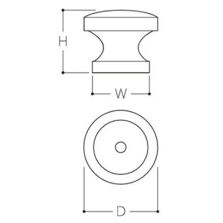 ESCO  φ30x27mm つまみ(木製) EA951CA-126 4550061747551(CDC)【別送品】