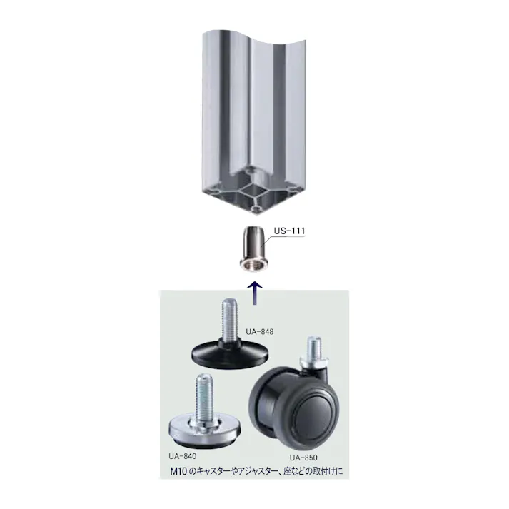 打込ナット(真鍮/つば付/M10用) EA976CB-45 4550061759639【別送品】