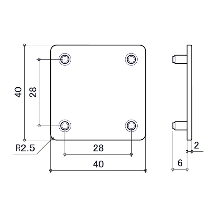 ESCO 40角用 エンドキャップ EA976CB-68 4550061759653(CDC)【別送品】