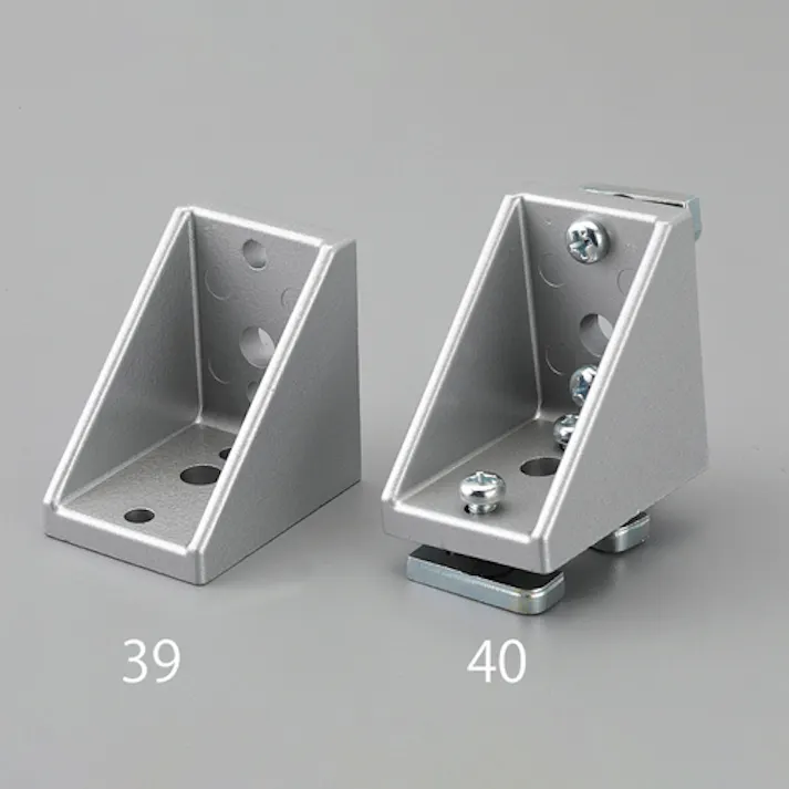 ESCO 40角用 三角ブラケット(シルバー/ローター付) EA976CB-40 4550061760925(CDC)【別送品】