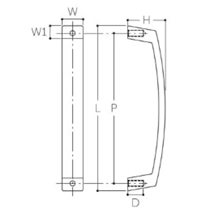 スクエアハンドル(サテンシルバー) 140mm EA951HA-62 4550061764350【別送品】