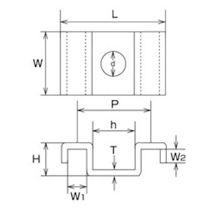 グレーチング連結金具(ステンレス製) 25x42.0mm EA951TA-162 4550061768617【別送品】
