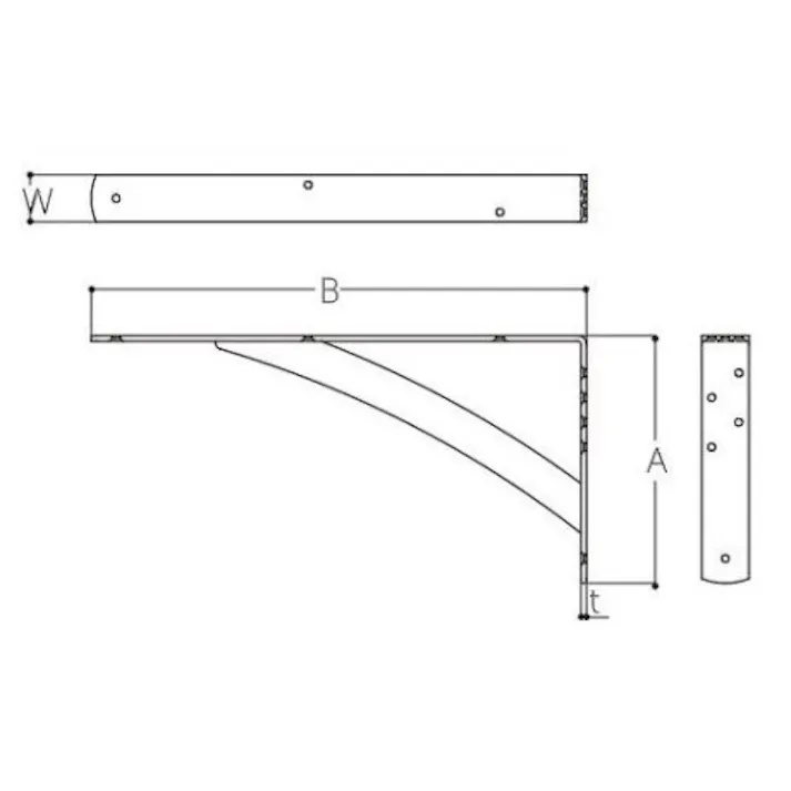 強力棚受(鋼板製) 250x125x38mm EA951EC-46 4550061772973【別送品】